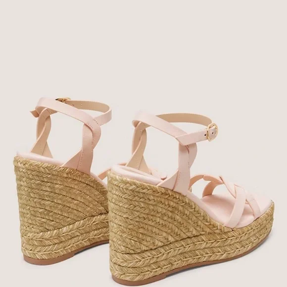 Brand New Stuart Weitzman Braida Max Espadrille Wedge in Rosewater Pink - Picture 3 of 6